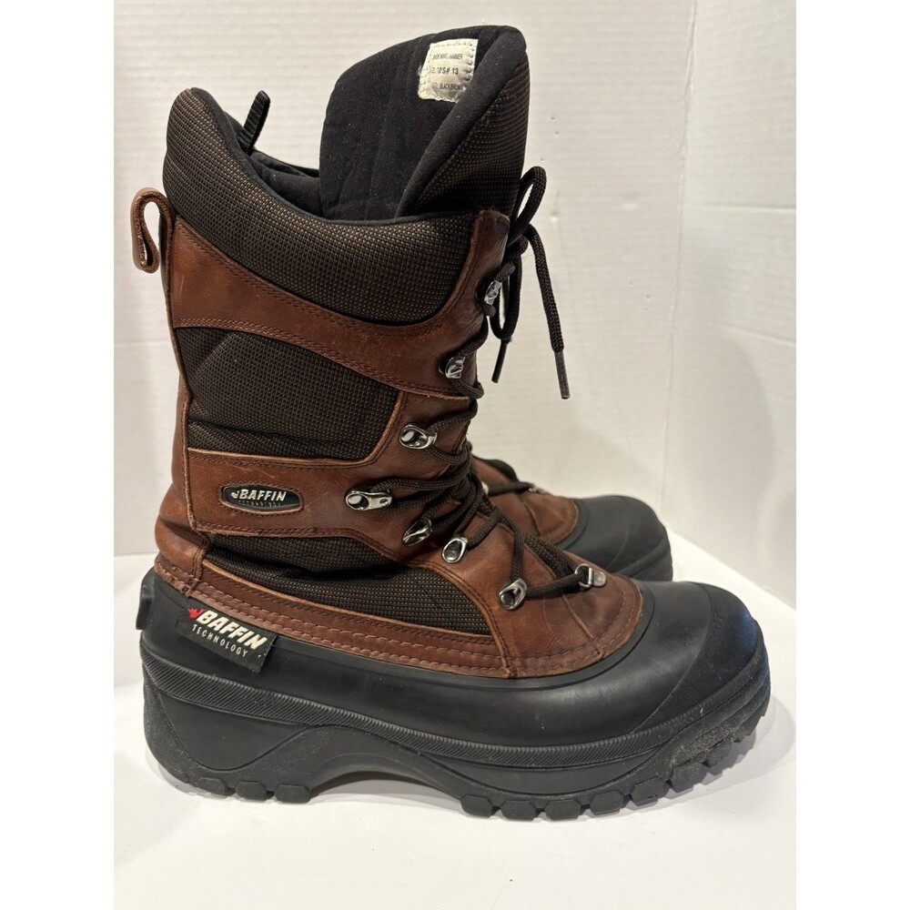 Baffin Technology Insulated Boots Mens 13 Snow Winter Made Canada Lace Up Brown